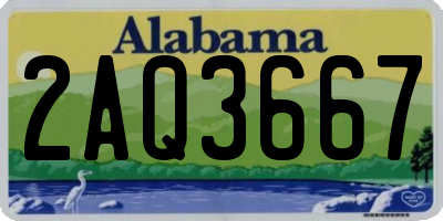 AL license plate 2AQ3667