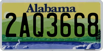 AL license plate 2AQ3668