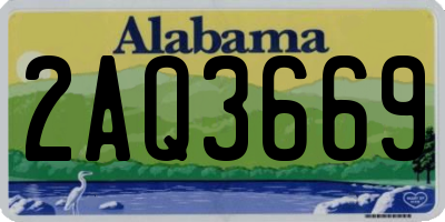AL license plate 2AQ3669