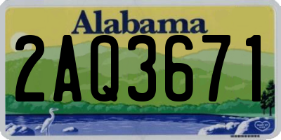 AL license plate 2AQ3671