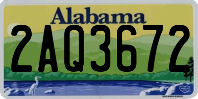 AL license plate 2AQ3672