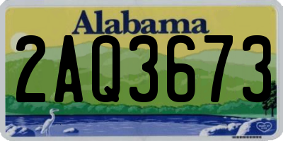 AL license plate 2AQ3673