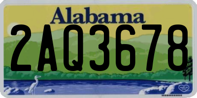 AL license plate 2AQ3678