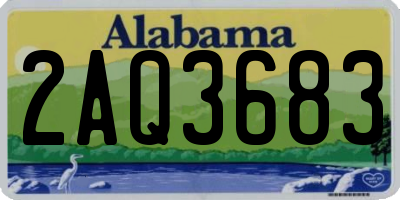 AL license plate 2AQ3683