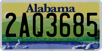 AL license plate 2AQ3685