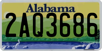 AL license plate 2AQ3686