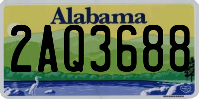 AL license plate 2AQ3688
