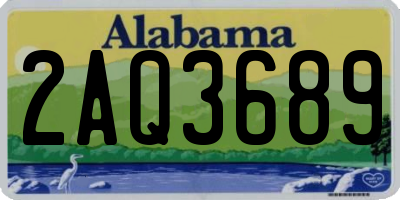 AL license plate 2AQ3689