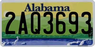 AL license plate 2AQ3693
