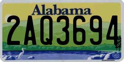 AL license plate 2AQ3694