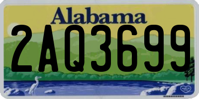 AL license plate 2AQ3699
