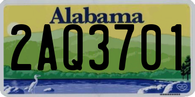 AL license plate 2AQ3701