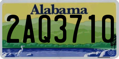 AL license plate 2AQ3710