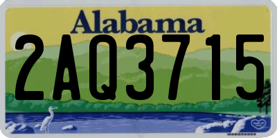 AL license plate 2AQ3715