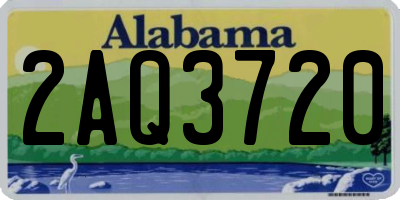 AL license plate 2AQ3720