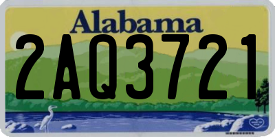 AL license plate 2AQ3721