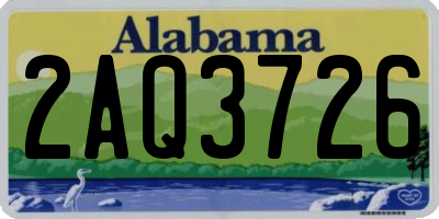 AL license plate 2AQ3726