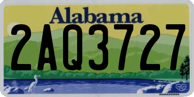 AL license plate 2AQ3727