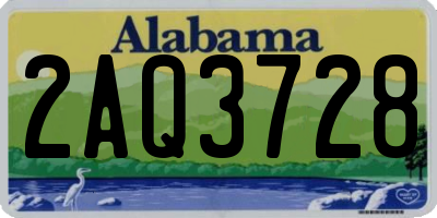 AL license plate 2AQ3728