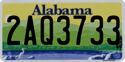 AL license plate 2AQ3733