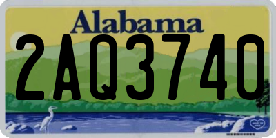 AL license plate 2AQ3740