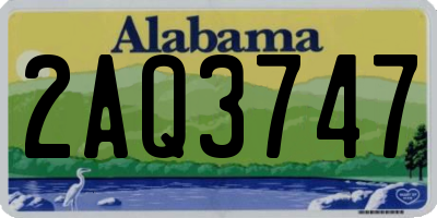 AL license plate 2AQ3747