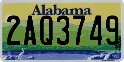 AL license plate 2AQ3749