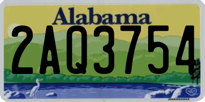 AL license plate 2AQ3754