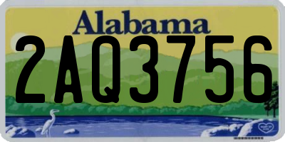AL license plate 2AQ3756