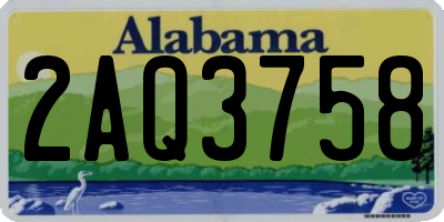 AL license plate 2AQ3758