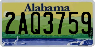 AL license plate 2AQ3759