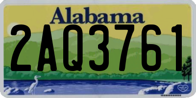 AL license plate 2AQ3761