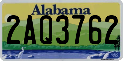 AL license plate 2AQ3762