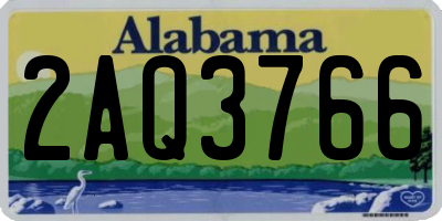 AL license plate 2AQ3766