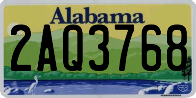 AL license plate 2AQ3768
