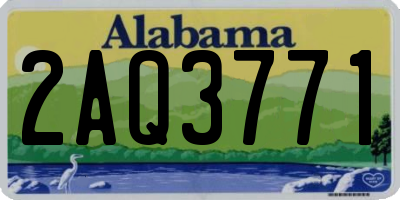 AL license plate 2AQ3771