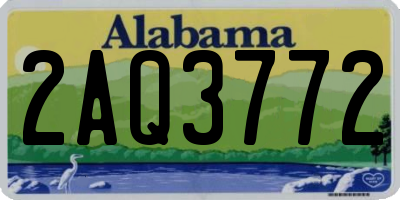 AL license plate 2AQ3772