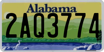 AL license plate 2AQ3774