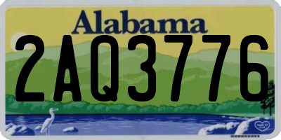 AL license plate 2AQ3776