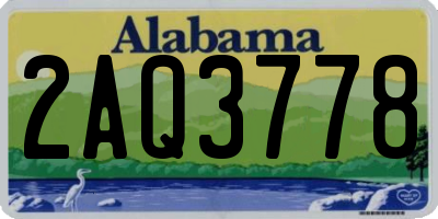AL license plate 2AQ3778
