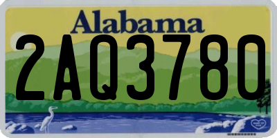AL license plate 2AQ3780