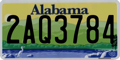AL license plate 2AQ3784