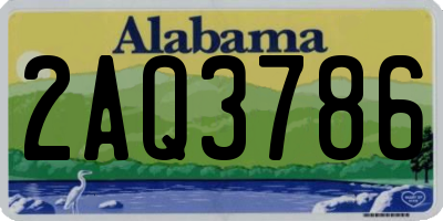 AL license plate 2AQ3786