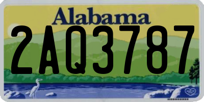 AL license plate 2AQ3787