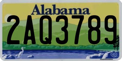 AL license plate 2AQ3789