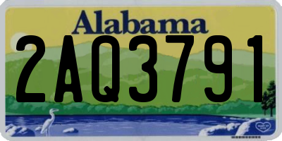 AL license plate 2AQ3791