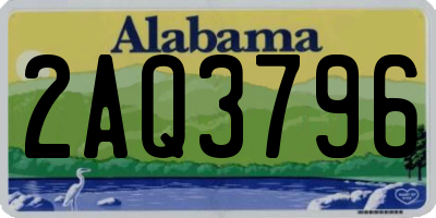 AL license plate 2AQ3796