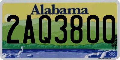 AL license plate 2AQ3800