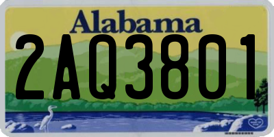 AL license plate 2AQ3801