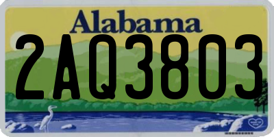 AL license plate 2AQ3803